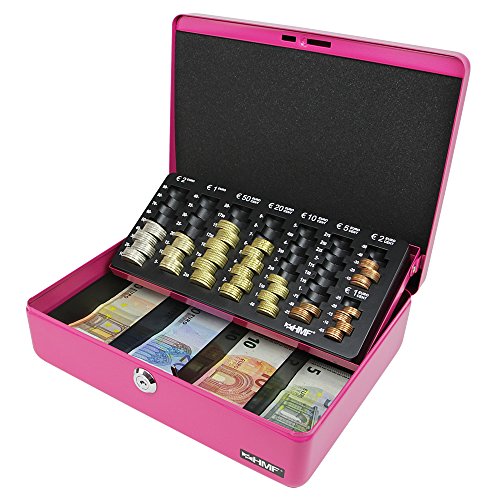 HMF 10015-15 Geldkassette Geldzählkassette 30 x 24 x 9 cm, pink