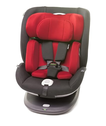 VEL-FIX RWF kindersitz I-size (40-150 cm) Autositze Kinderautositze ISO-FIX (0-36 kg) 360 Grad drehbar (Rot)