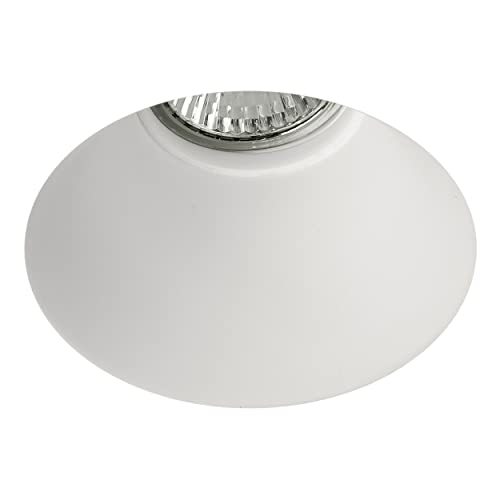 Astro Blanco Rundes feststehendes, dimmbares Einbau-Downlight, anstreichbar, Gips, LED GU10 – kompatibel mit Smart-Glühbirnen, entworfen in Großbritannien – 1253004 – 3 Jahre Garantie