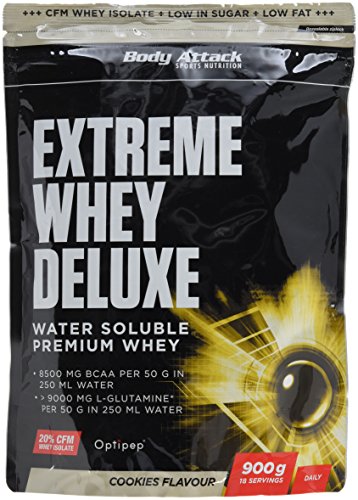 Body Attack Extreme Whey Deluxe, Cookies & Cream + Vanille, 1800 g, 2 Stück