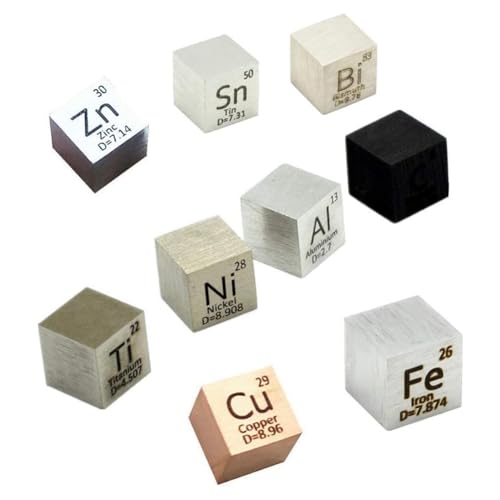 DINESA 10 mm dicker Kupfer-Bismut-Titan-Element-Würfel für Periodensystem-Sammlung, bis zu 99,99 % Reinheit