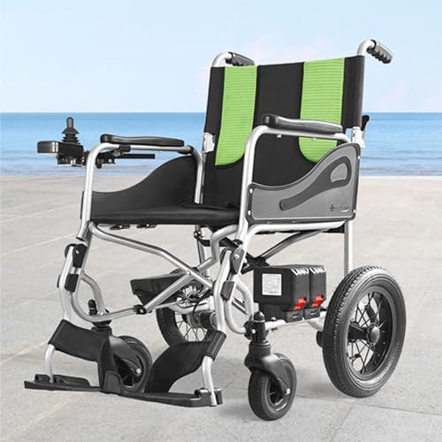 Elektrischer Rollstuhl Leicht Faltbar Elektrorollstuhl, Elektrische Rollstühle, Elektrisch Reiserollstuhl Für Ältere Und Behinderte Menschen, Lithium-Batterien, Aluminium 20 Km Reichweite