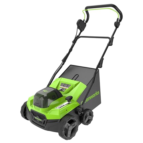 Greenworks 40 V 2-in-1 cordless scarifier and aerator GD40SCII38
