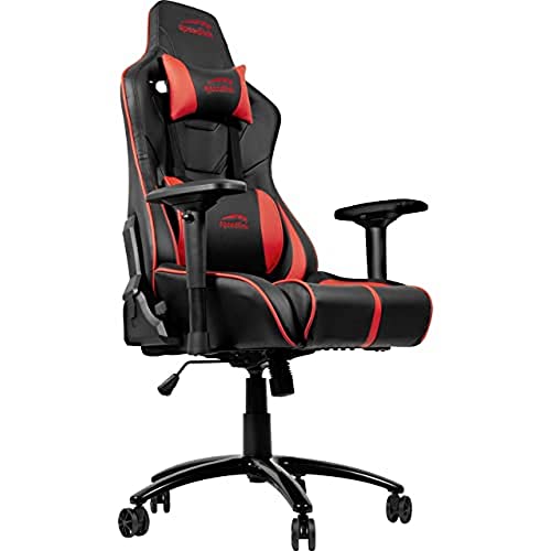 Speedlink ARIAC Gaming Chair - PC Gaming-Stuhl mit stufenlos höhenverstellbarer Sitzfläche, schwarz-rot