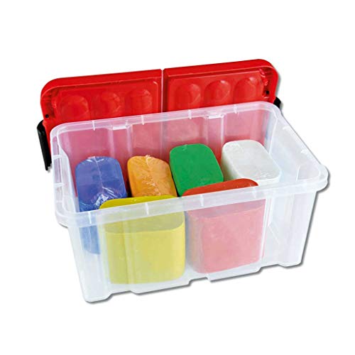 Wiemann Lehrmittel Knete-Set in Aufbewahrungsbox, 3000 g weiches Plastilin (6 Farben)