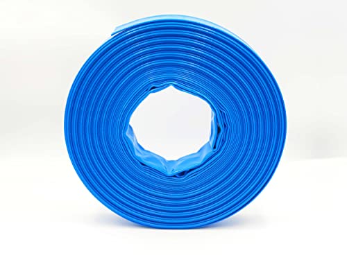 Neu PVC Flachschlauch - Bauschlauch - Industrieschlauch - 8 bar - blau - (Ø 25 mm | 1 Zoll, Länge: 30m)
