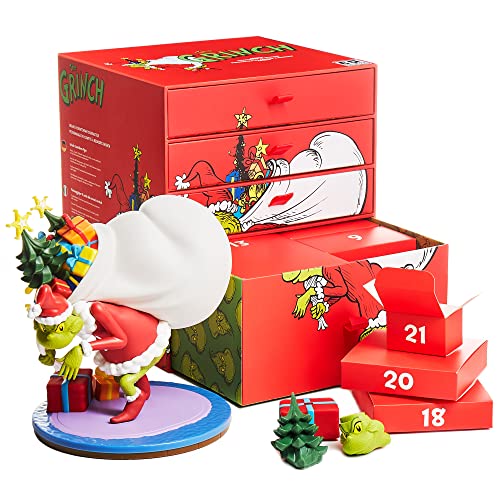 Numskull Dr. Seuss The Grinch Advent Countdown Charakter Statue - Offizielle Grinch Merchandise - Einzigartige Limited Edition Sammler Vinyl Geschenk