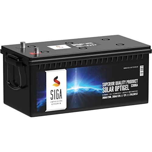 SIGA Blei-Akku 12V 280Ah Gel Akku Gel-Batterie Bootsbatterie Wohnmobil Batterie Solarbatterie Versorgerbatterie