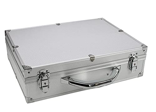 SAFE 301 Slab-Koffer für 100 Slabs mit metallverstärkten Ecken und Kanten | Praktischer Tragegriff | 400 x 315 x 110 mm