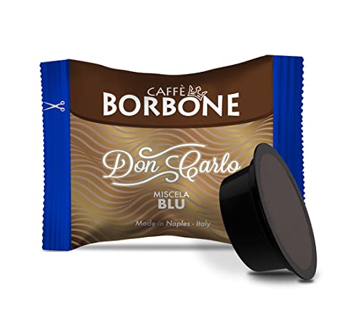 Caffè Borbone Kaffee Kapseln Don Carlo, Blaue Mischung - 100 stück - Kompatibel mit Kaffeemaschinen der Marke Lavazza®* A Modo Mio®*