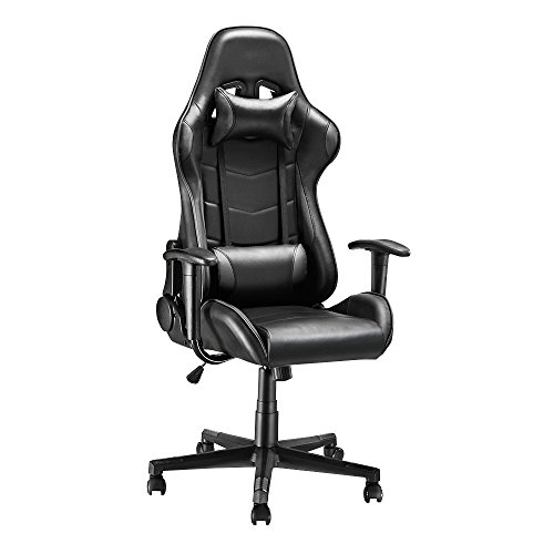 Panana Racing Stuhl Gaming Stuhl Bürostuhl Ergonomischer PC-Stuhl Computerstuhl Schreibtischstuhl (Black)