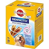 Mars Mars Pedigree DentaStix Daily Oral Care Zahnpflegesnack für große Hunde – Hundeleckerli mit Huhn- & Rindgeschmack für jeden Tag – 112 Sticks (4 x 28 Stück)