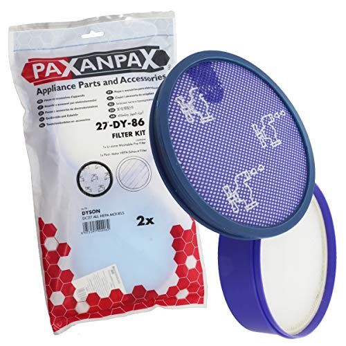 Paxanpax PFC394 kompatibles Filter-Set für Dyson DC27 (2 Stück), weiß