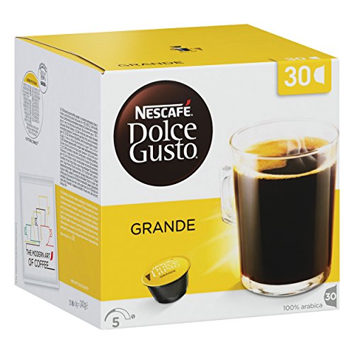 Nescafé Dolce Gusto Caffe Crema Grande, XXL-Vorratsbox, 90 Kaffeekapseln, 100% Arabica Bohnen, feinste Crema und kräftiges Aroma, Blitzschnelle Zubereitung, 3er Pack (3 x 30 Kapseln)