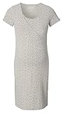 ESPRIT Maternity Damen Dress Nursing Short Sleeve All-over Print Nachthemd, Light Grey Melange - 045, M EU