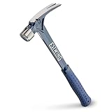 Estwing Ultra Series Hammer – Rip Claw Framer mit gefrästem Gesicht und stoßreduzierendem Griff, E6-15SM, 425 g, Blau