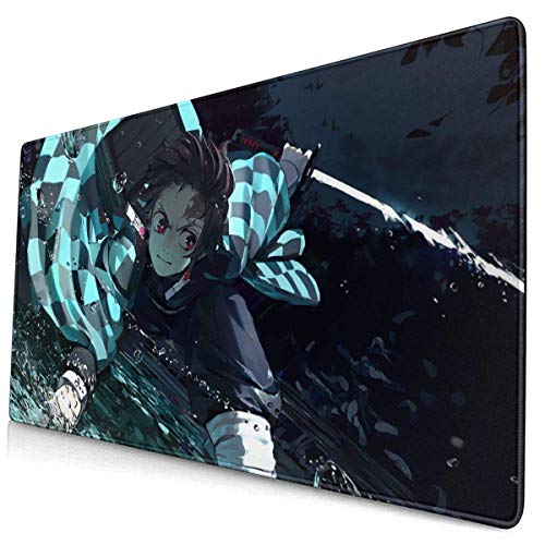 Wtbew-u XXL Mousepad，Gaming Mauspad, Gaming Mauspad Anime Demon SLA-yer: Kimetsu No Yaiba wasserdichte Optimale Gleitfläche Anti Rutsch Gaming Matte Verbessert Präzision und Geschwindigkeit 800X300X