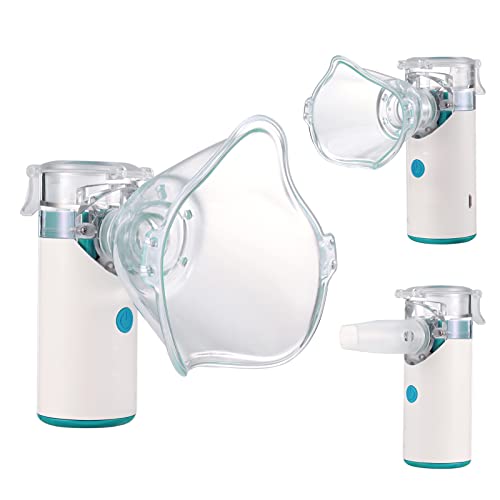 URYOUTH Inhalator Vernebler Set Neue Version Inhalationsgerät für Atemwegserkrankungen wirksam (Hellgrün)