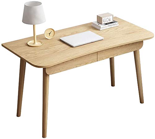 LIUXR Computertisch, Holz Modern Einfach Schreibtisch Bürotisch mit Schubladen PC-Tisch Arbeitstisch & Officetisch, für Homeoffice Arbeitszimmer,120x50x75cm