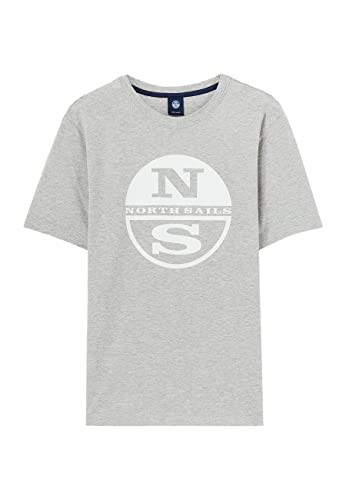 NORTH SAILS Herren S/S T-Shirt W/Graphic, Grey Melange, XL
