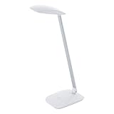EGLO LED Tischlampe Cajero, 1 flammige Tischleuchte mit Touch, dimmbar, USB Lampe, Schreibtischlampe, Minimalismus aus hochwertigem Kunststoff, Bürolampe in Weiß