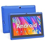 Haehne 7 Zoll Tablet PC, Android 5.0, A33 Quad Core, 1GB RAM 8GB ROM, Dual Kameras, WiFi, Bluetooth, für Erwachsener Kinder, Blau