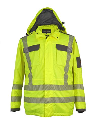 Marc & Mark Funktions- Arbeitsjacke/Warnschutzjacke in Übergrössen bis 10 XL, gelb, Größe:10XL