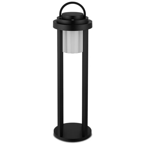 REV CAGE LED Akku Laterne 500 Außenlampe mit praktischer Dimmfunktion, Tischlampe rund, Gartendeko, Balkon Deko, schwarz
