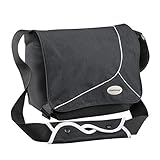 Mantona 111061 Mondstein SLR-Kameratasche (Messenger Bag, Universaltasche) schwarz/weiß