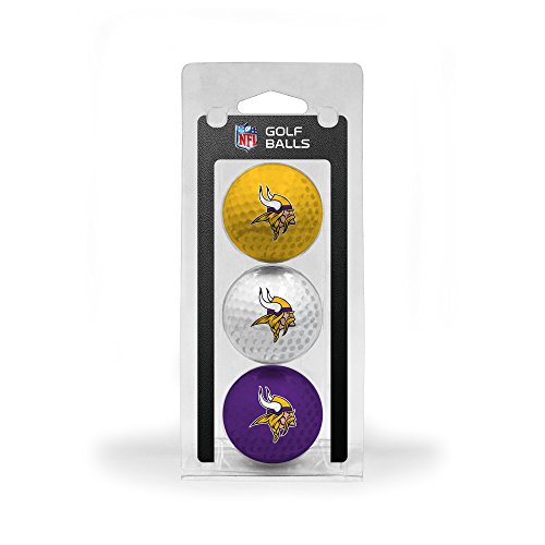 Team Golf NFL 3 Golfbälle, 3er-Pack, Damen Kinder Herren Unisex, 31605, Minnesota Vikings, 20,3 cm
