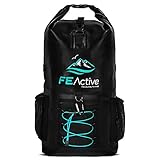 FE Active Dry Bag Trockenrucksack - 20L umweltfreundlicher Wanderrucksack. Wasserdichter Packsack für Camping & Angel-Zubehör. Trockensack für Strand, Kayak & Bootfahren | in Kalifornien USA entworfen