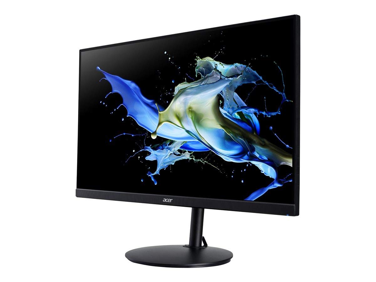 Acer CB242Y Monitor 23,8 Zoll (60 cm Bildschirm) Full HD, 75Hz HDMI/DP, 60Hz VGA, 1ms (VRB), HDMI 1.4, DP 1.2, VGA, höhenverstellbar, drehbar, HDMI/DP FreeSync,Schwarz