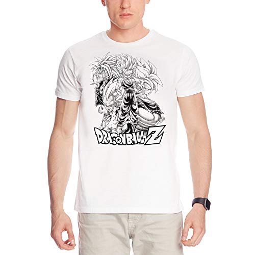 Dragon Ball Z Sayan Group T-Shirt weiß Baumwolle - XXL