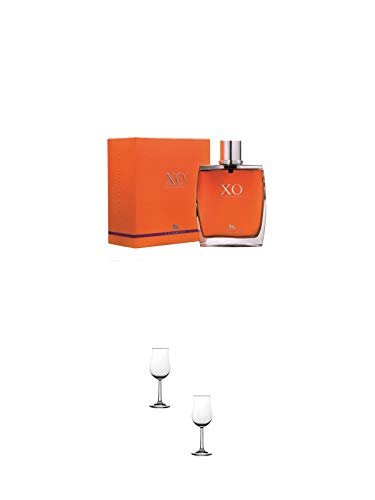 A. De Fussigny ADF XO Fine Champagne 0,5 Liter + Nosing Gläser Kelchglas Bugatti mit Eichstrich 2cl und 4cl - 2 Stück