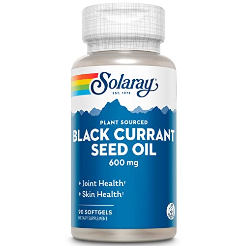 Solaray Schwarzes Johannisbeersamenöl (Black Currant Seed Oil) | 600 mg | 90 Weichkapseln | laborgeprüft|Nahrungsergänzungsmittel mit Fettsäuren & GLA Linolsäure