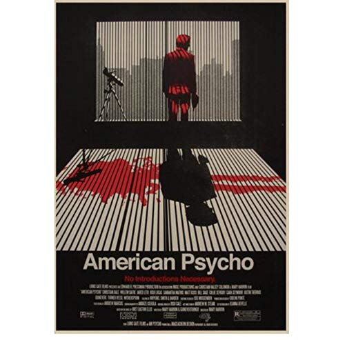 ZOEOPR Poster American Psycho Poster Klassiker Filmplakat Wandkunst Leinwand Malerei Home Decoration Poster und Drucke 50 * 70Cm No Frame