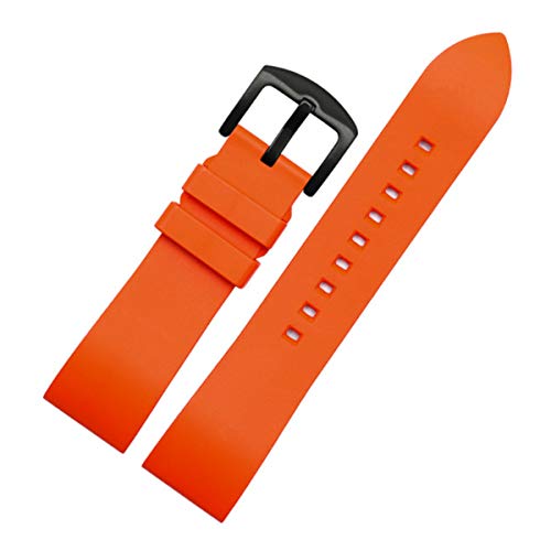 20mm 22mm 24mm weiche Gummibügel Gummiuhrenarmband-Armband Sport Quick Release Orange Style 2,19mm