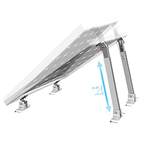 Solarpanel Halterung, Einstellbare Solarmodule Neigungshalterung 150 Watt oder mehr, zur Unterstützung von Solarmodulen, Geeignet für netzunabhängige Dachsysteme Wohnmobile Boote