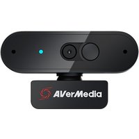 AVerMedia PW310P Webcam, Webcam Cover, 1080p / 30fps Video Chat und Aufnahme, Plug & Play, Mikrofone, Stream, Autofokus, Funktioniert mit Skype, Zoom, Team - Schwarz