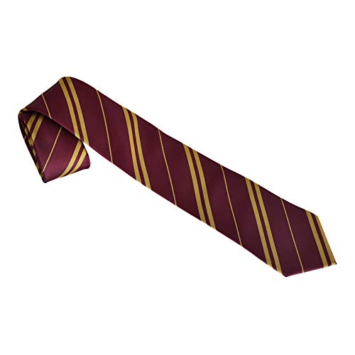 Elbenwald Harry Potter Krawatten im Gryffindor Design gestreift für Herren & Damen 135 cm in Geschenkbox rot