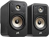 Polk Audio Signature Elite ES20 hochauflösende Regallautsprecher fürs Heimkino, Stereo Lautsprecher, HiFi , Hi-Res zertifiziert, kompatibel mit Dolby Atmos und DTS:X (Paar), Schwarz