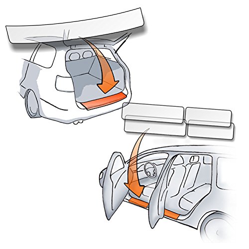 Set Lackschutzfolie passend für VW Passat B8 Variant für Ladekante und Türeinstiege - Ladekantenschutz & Einstiegsleisten transparent 150µm incl. Montage Zubehör