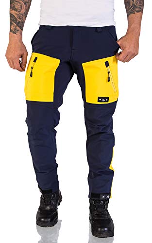 Rock Creek Herren Softshell Hose Cargohose Outdoorhose Wanderhose Herrenhose Wasserdicht Skihose Arbeitshose Winter Hose H-196 Navy 3XL