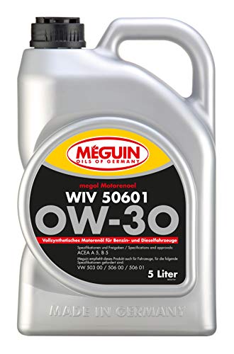 Meguin 6322 Megol Motoröl WIV 50601 SAE 0W-30 (vollsynthetisch), 5 L
