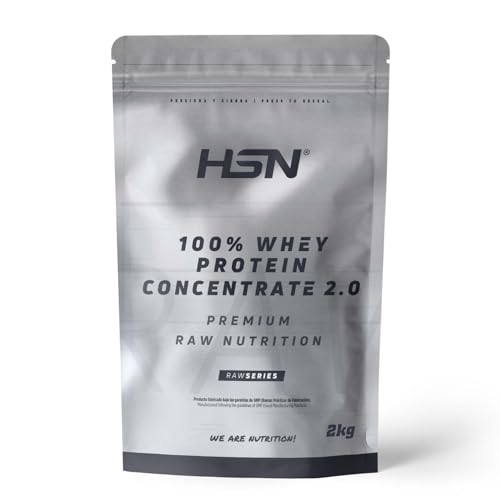 HSN RAW - Molkenprotein-Konzentrat | Whey Protein Concentrate 80% | Fördert den Aufbau von Muskelmasse | Für Vegetarier, glutenfrei, sojafrei, geschmacksneutral, 2000 g