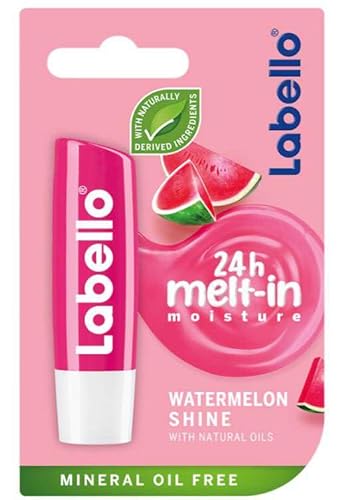 6er Pack - Labello Lipcare/Lippenpflegestift - Watermelon Shine - 4,8 g