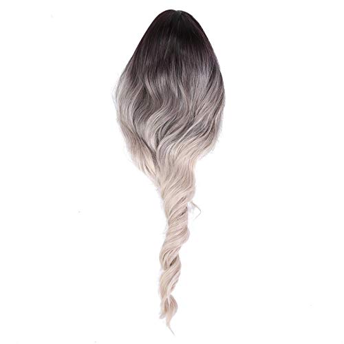 65 cm schwarze, gradiente, beige Perücken, synthetische Hochtemperatur-Damenhaar-bezaubernde, gewellte Perücken, kurze Haarersatzperücke für Party-Cosplay (lc202‑2)