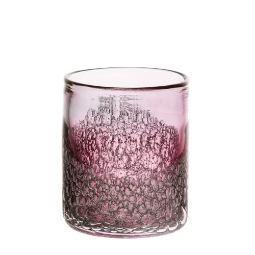 CRISTALICA Glasvase Bub 14cm Zylinder Blumenvase mundgeblasen Windlicht rosa
