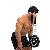 Fitness Kopf Nacken Harness für Krafttraining - Mit Kette - Einstellbar - Für Bodybuilding, Fitness, Gewichtheben