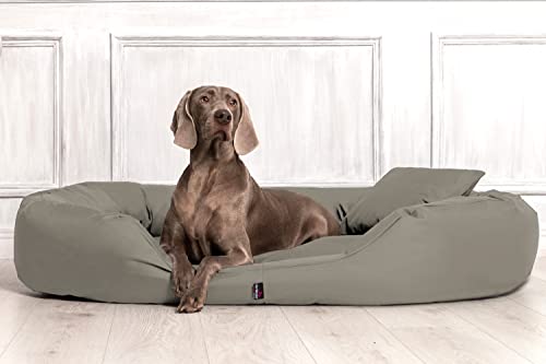 tierlando® SV4-34 Orthopädisches Hundebett Sammy VISCO aus fest gewebtem Polyester Gr. L 100 cm Beige Dunkel